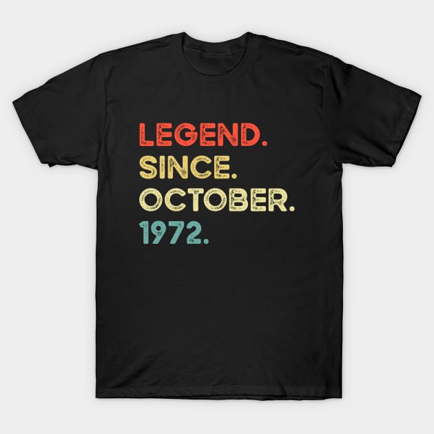 Legend Since October 1972 T-Shirt by silentboy